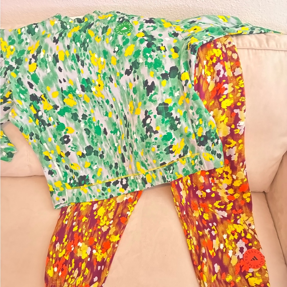Adidas by Stella McCartney Multicolor Top/Joggers Size M - Picture 4 of 8